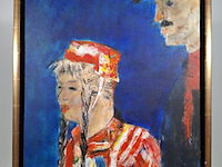 Acryl schilderij, maya wildevuur, op roakeldais - afbeelding 5 van  10