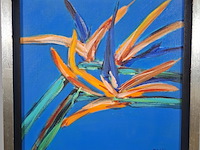 Acryl schilderij, maya wildevuur, orchidee - afbeelding 2 van  7