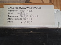 Acryl schilderij, maya wildevuur, orchidee - afbeelding 6 van  7