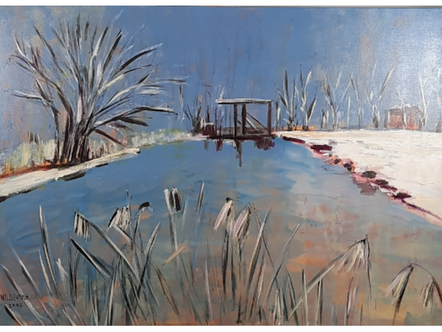 Acryl schilderij, maya wildevuur, oude schans, 2002 - afbeelding 1 van  9