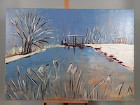 Acryl schilderij, maya wildevuur, oude schans, 2002 - afbeelding 2 van  9