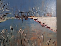 Acryl schilderij, maya wildevuur, oude schans, 2002 - afbeelding 4 van  9