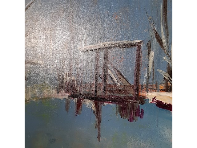 Acryl schilderij, maya wildevuur, oude schans, 2002 - afbeelding 5 van  9