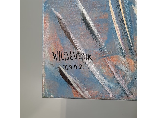 Acryl schilderij, maya wildevuur, oude schans, 2002 - afbeelding 7 van  9