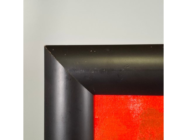 Acryl schilderij, maya wildevuur, paarden met rijtuig, 1996 - afbeelding 5 van  7