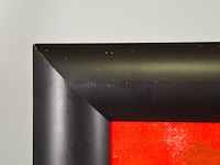 Acryl schilderij, maya wildevuur, paarden met rijtuig, 1996 - afbeelding 5 van  7