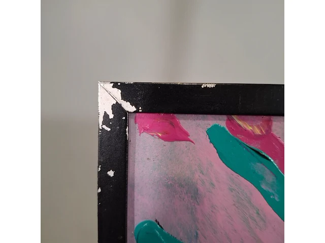Acryl schilderij, maya wildevuur, papagaai, 1994 - afbeelding 6 van  9