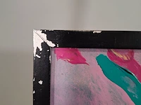 Acryl schilderij, maya wildevuur, papagaai, 1994 - afbeelding 6 van  9