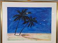 Acryl schilderij, maya wildevuur, polynesië , 1998 - afbeelding 3 van  8