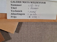 Acryl schilderij, maya wildevuur, portret, 1994 - afbeelding 6 van  6