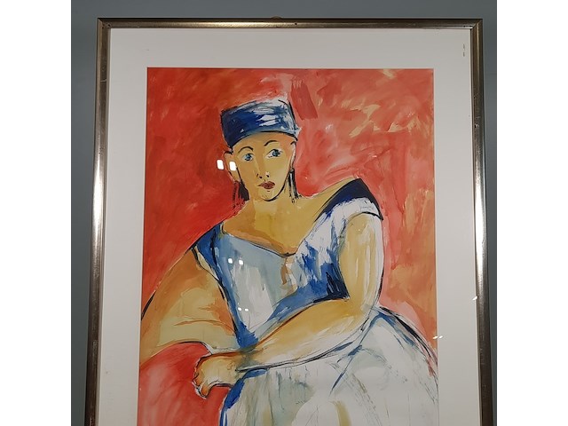 Acryl schilderij, maya wildevuur, portret, 1997 - afbeelding 3 van  9