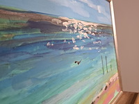 Acryl schilderij, maya wildevuur, puerte moreles, mexico, 2007 - afbeelding 7 van  10