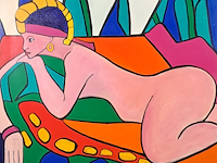 Acryl schilderij, maya wildevuur, rozemarijn - afbeelding 1 van  7