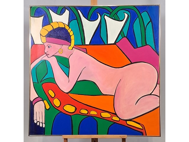 Acryl schilderij, maya wildevuur, rozemarijn - afbeelding 2 van  7