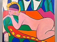Acryl schilderij, maya wildevuur, rozemarijn - afbeelding 2 van  7