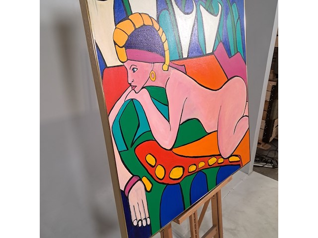 Acryl schilderij, maya wildevuur, rozemarijn - afbeelding 3 van  7
