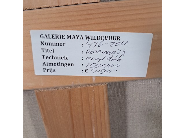 Acryl schilderij, maya wildevuur, rozemarijn - afbeelding 7 van  7