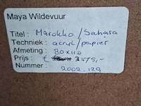 Acryl schilderij, maya wildevuur, sahara marokko, 2002 - afbeelding 2 van  10