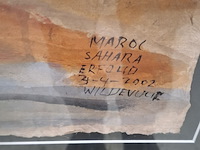 Acryl schilderij, maya wildevuur, sahara marokko, 2002 - afbeelding 6 van  10