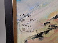 Acryl schilderij, maya wildevuur, sand castel, mexico, 2011 - afbeelding 7 van  11
