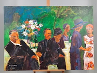 Acryl schilderij, maya wildevuur, sfeer, 2003 - afbeelding 2 van  9