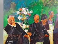 Acryl schilderij, maya wildevuur, sfeer, 2003 - afbeelding 3 van  9