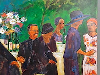 Acryl schilderij, maya wildevuur, sfeer, 2003 - afbeelding 4 van  9