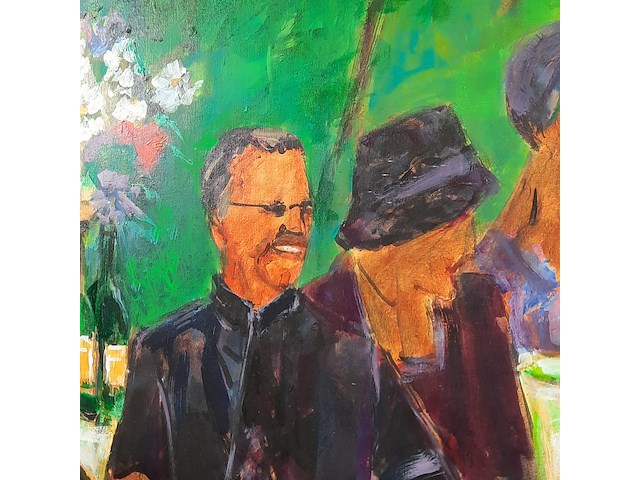 Acryl schilderij, maya wildevuur, sfeer, 2003 - afbeelding 5 van  9