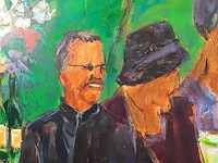 Acryl schilderij, maya wildevuur, sfeer, 2003 - afbeelding 5 van  9