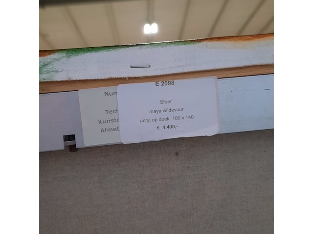 Acryl schilderij, maya wildevuur, sfeer, 2003 - afbeelding 9 van  9