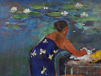 Acryl schilderij, maya wildevuur, sir lanka, 1999 - afbeelding 1 van  8