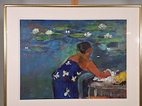Acryl schilderij, maya wildevuur, sir lanka, 1999 - afbeelding 3 van  8