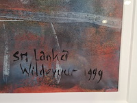 Acryl schilderij, maya wildevuur, sir lanka, 1999 - afbeelding 5 van  8