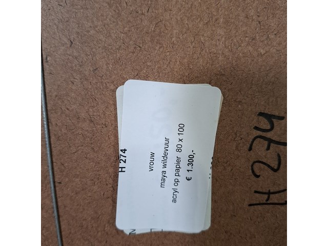 Acryl schilderij, maya wildevuur, sir lanka, 1999 - afbeelding 8 van  8