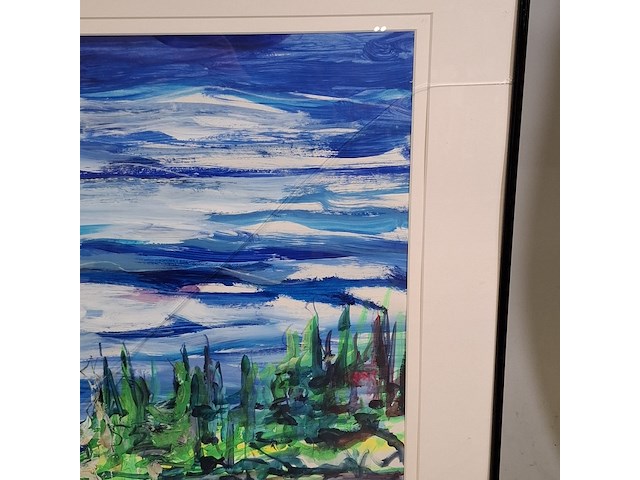 Acryl schilderij, maya wildevuur, sörfors, 1991 - afbeelding 7 van  8