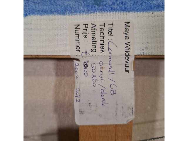 Acryl schilderij, maya wildevuur, st just, 2002 - afbeelding 6 van  6