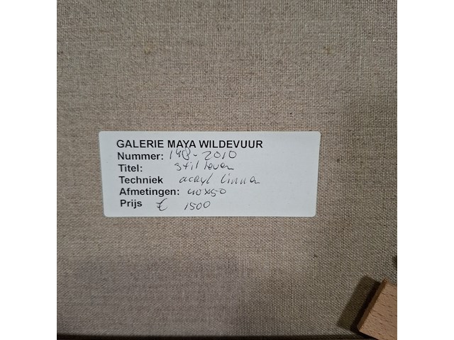 Acryl schilderij, maya wildevuur, stilleven, 1995 - afbeelding 2 van  10
