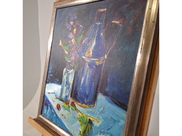 Acryl schilderij, maya wildevuur, stilleven, 1995 - afbeelding 7 van  10