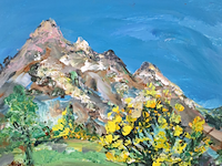 Acryl schilderij, maya wildevuur, suisse - afbeelding 1 van  9