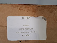 Acryl schilderij, maya wildevuur, suisse - afbeelding 8 van  9