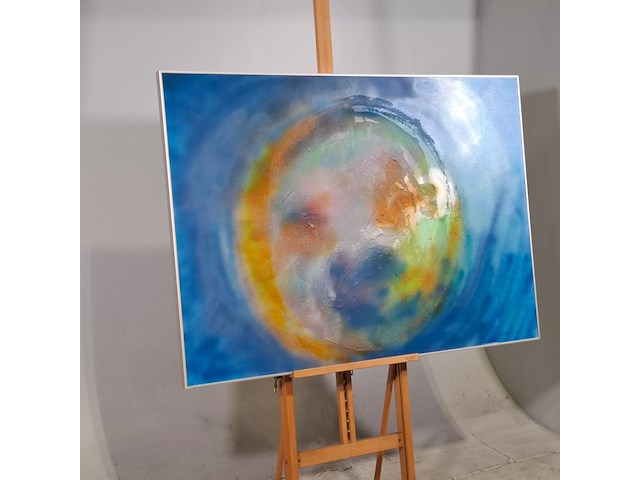 Acryl schilderij, maya wildevuur, 't heelal, 1989 - afbeelding 2 van  7