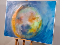 Acryl schilderij, maya wildevuur, 't heelal, 1989 - afbeelding 3 van  7