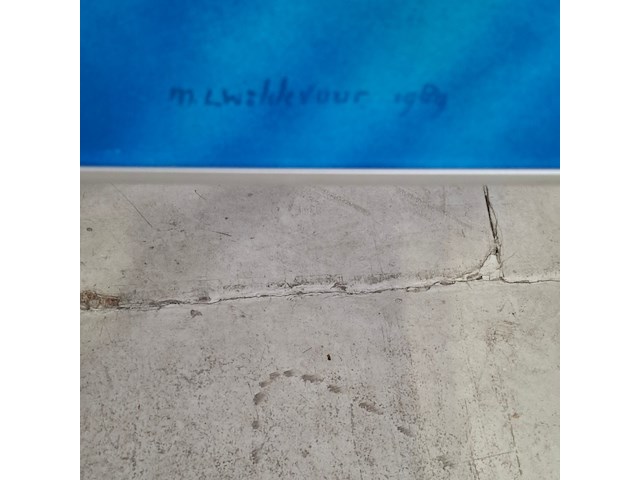 Acryl schilderij, maya wildevuur, 't heelal, 1989 - afbeelding 4 van  7