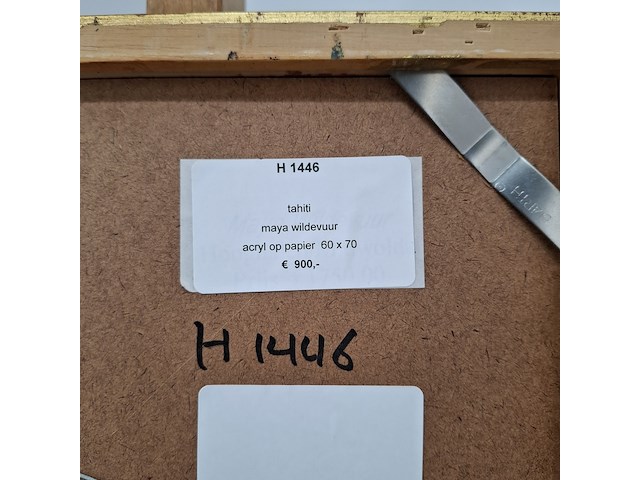 Acryl schilderij, maya wildevuur, tahiti, 1998 - afbeelding 2 van  10