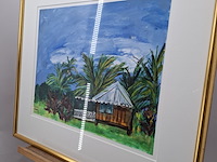Acryl schilderij, maya wildevuur, tahiti, 1998 - afbeelding 7 van  10