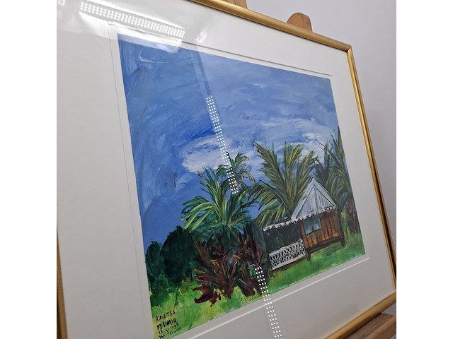 Acryl schilderij, maya wildevuur, tahiti, 1998 - afbeelding 8 van  10
