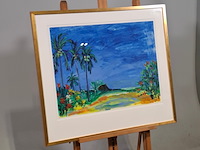 Acryl schilderij, maya wildevuur, tahiti, 1998 - afbeelding 3 van  8