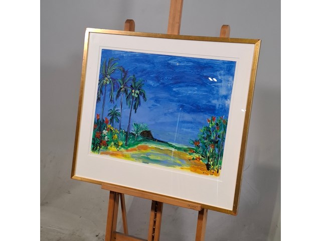 Acryl schilderij, maya wildevuur, tahiti, 1998 - afbeelding 4 van  8