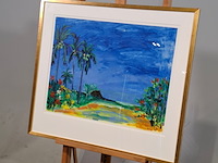Acryl schilderij, maya wildevuur, tahiti, 1998 - afbeelding 4 van  8