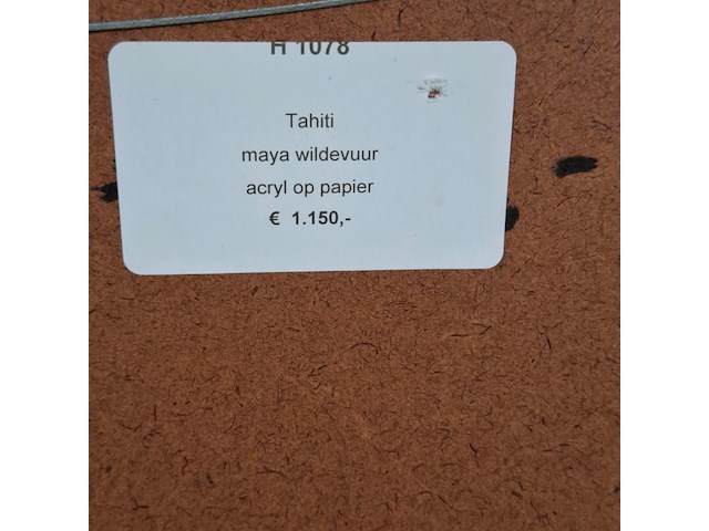 Acryl schilderij, maya wildevuur, tahiti, 1998 - afbeelding 8 van  8